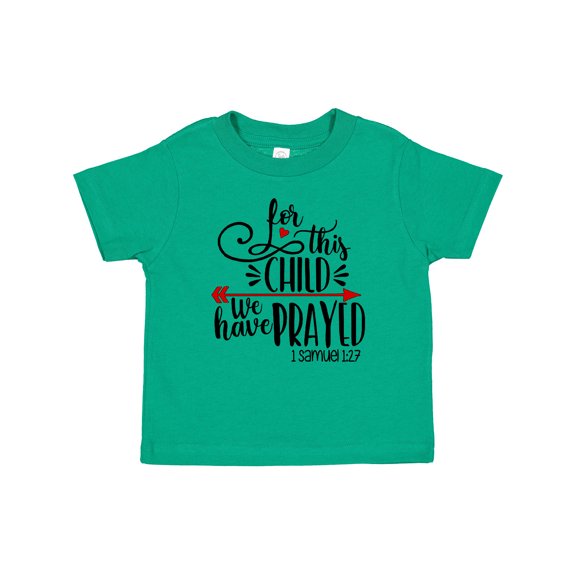Inktastic For This Child We Have Prayed Red Arrow and Heart Boys or Girls Baby T-Shirt