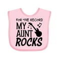thumbnail image 1 of Inktastic For the Record, My Aunt Rocks Boys or Girls Baby Bib, 1 of 4
