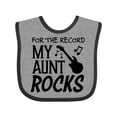 thumbnail image 1 of Inktastic For the Record, My Aunt Rocks Boys or Girls Baby Bib, 1 of 4