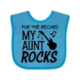 thumbnail image 1 of Inktastic For the Record, My Aunt Rocks Boys or Girls Baby Bib, 1 of 4