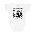 thumbnail image 1 of Inktastic For the Record, My Aunt Rocks Boys or Girls Baby Bodysuit, 1 of 5