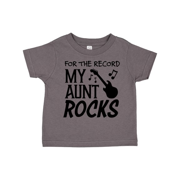Inktastic For the Record, My Aunt Rocks Boys or Girls Toddler T-Shirt