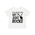 thumbnail image 1 of Inktastic For the Record, My Aunt Rocks Boys or Girls Toddler T-Shirt, 1 of 5
