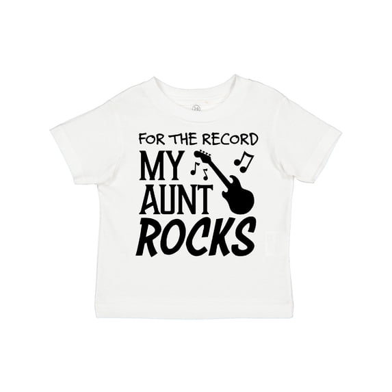 Inktastic For the Record, My Aunt Rocks Boys or Girls Toddler T-Shirt