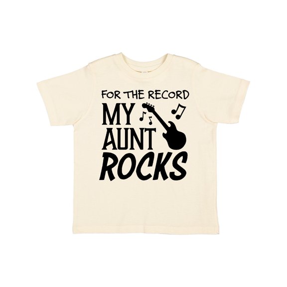 Inktastic For the Record, My Aunt Rocks Boys or Girls Toddler T-Shirt