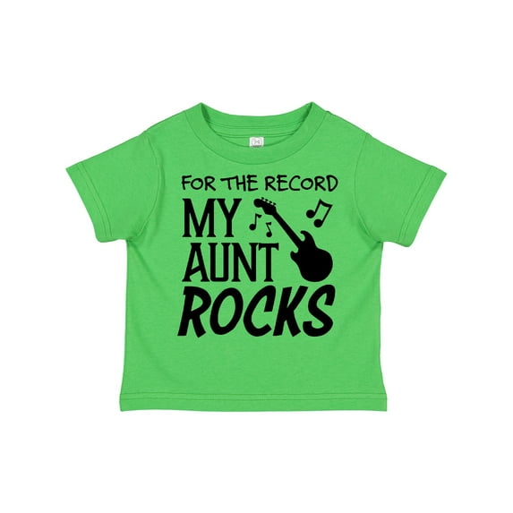 Inktastic For the Record, My Aunt Rocks Boys or Girls Toddler T-Shirt