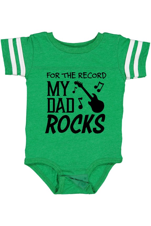 For the Record, My Dad Rocks Boys or Girls Baby Bodysuit