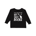 thumbnail image 1 of Inktastic For the Record, My Dad Rocks Boys or Girls Long Sleeve Toddler T-Shirt, 1 of 5