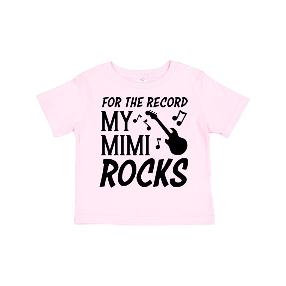 Inktastic For the Record My Mimi Rocks Boys or Girls Toddler T-Shirt