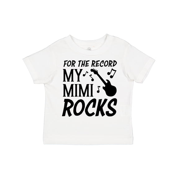 Inktastic For the Record My Mimi Rocks Boys or Girls Toddler T-Shirt