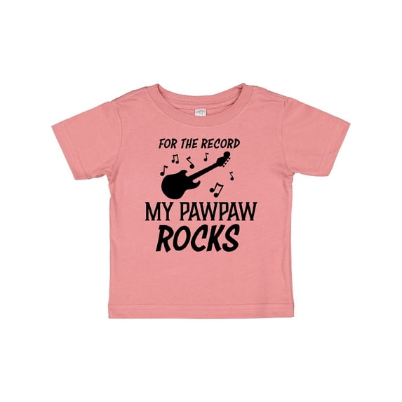 Inktastic For the Record My Pawpaw Rocks Boys or Girls Baby T-Shirt