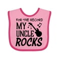 thumbnail image 1 of Inktastic For the Record, My Uncle Rocks Boys or Girls Baby Bib, 1 of 4