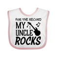 thumbnail image 1 of Inktastic For the Record, My Uncle Rocks Boys or Girls Baby Bib, 1 of 4