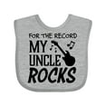 thumbnail image 1 of Inktastic For the Record, My Uncle Rocks Boys or Girls Baby Bib, 1 of 4