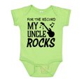 thumbnail image 1 of Inktastic For the Record, My Uncle Rocks Boys or Girls Baby Bodysuit, 1 of 5