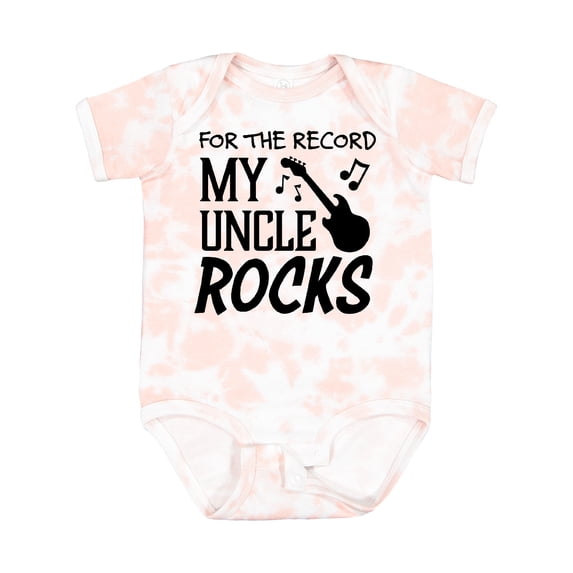 Inktastic For the Record, My Uncle Rocks Boys or Girls Baby Bodysuit