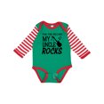 thumbnail image 1 of Inktastic For the Record, My Uncle Rocks Boys or Girls Long Sleeve Baby Bodysuit, 1 of 5