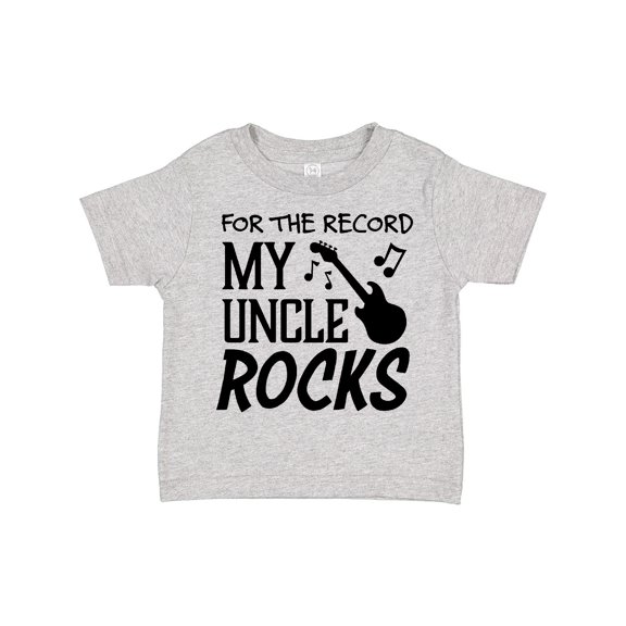 Inktastic For the Record, My Uncle Rocks Boys or Girls Toddler T-Shirt