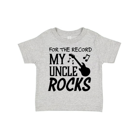 Inktastic For the Record, My Uncle Rocks Boys or Girls Toddler T-Shirt