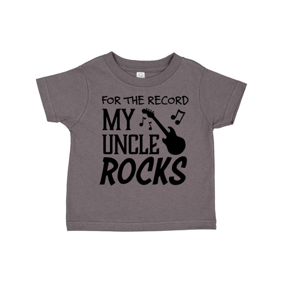 Inktastic For the Record, My Uncle Rocks Boys or Girls Toddler T-Shirt