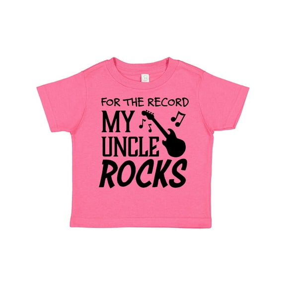 Inktastic For the Record, My Uncle Rocks Boys or Girls Toddler T-Shirt