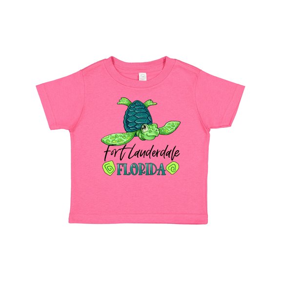 Inktastic Fort Lauderdale, Florida Happy Sea Turtle Boys or Girls Baby T-Shirt
