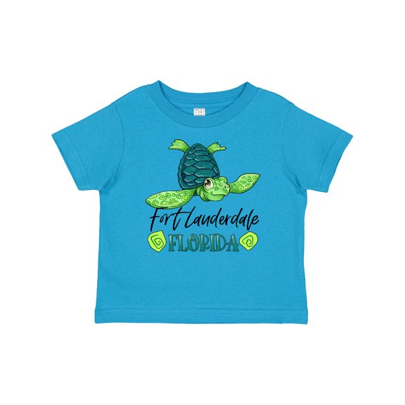 Inktastic Fort Lauderdale, Florida Happy Sea Turtle Boys or Girls Baby T-Shirt