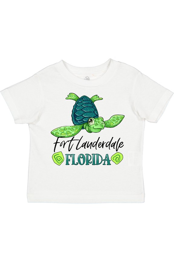 Fort Lauderdale, Florida Happy Sea Turtle Boys or Girls Toddler T-Shirt
