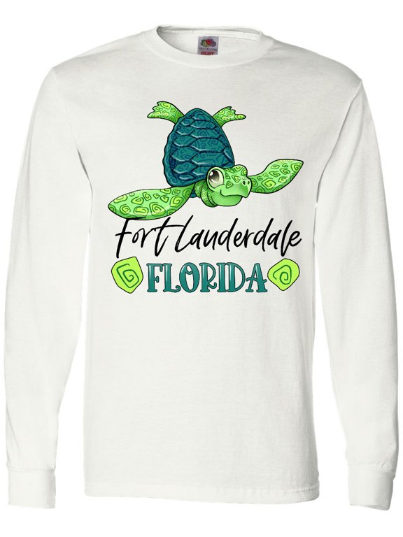 Fort Lauderdale, Florida Happy Sea Turtle Long Sleeve T-Shirt