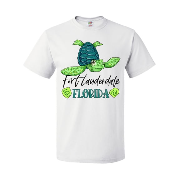 Inktastic Fort Lauderdale, Florida Happy Sea Turtle T-Shirt