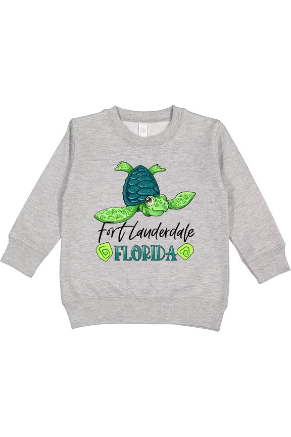 Fort Lauderdale, Florida Happy Sea Turtle Toddler Sweatshirt