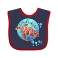 thumbnail image 1 of Inktastic Fort Lauderdale, Florida Swimming Sea Turtle with Bubbles Boys or Girls Baby Bib, 1 of 4