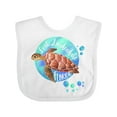 thumbnail image 1 of Inktastic Fort Lauderdale, Florida Swimming Sea Turtle with Bubbles Boys or Girls Baby Bib, 1 of 4