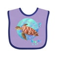 thumbnail image 1 of Inktastic Fort Lauderdale, Florida Swimming Sea Turtle with Bubbles Boys or Girls Baby Bib, 1 of 4