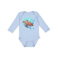 thumbnail image 1 of Inktastic Fort Lauderdale, Florida Swimming Sea Turtle with Bubbles Boys or Girls Long Sleeve Baby Bodysuit, 1 of 5