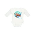 thumbnail image 1 of Inktastic Fort Lauderdale, Florida Swimming Sea Turtle with Bubbles Boys or Girls Long Sleeve Baby Bodysuit, 1 of 5