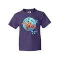 thumbnail image 1 of Inktastic Fort Lauderdale, Florida Swimming Sea Turtle with Bubbles Youth T-Shirt, 1 of 5