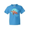 thumbnail image 1 of Inktastic Fort Lauderdale, Florida Swimming Sea Turtle with Bubbles Youth T-Shirt, 1 of 5