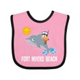 thumbnail image 1 of Inktastic Fort Myers Beach Florida Dolphin Boys or Girls Baby Bib, 1 of 4