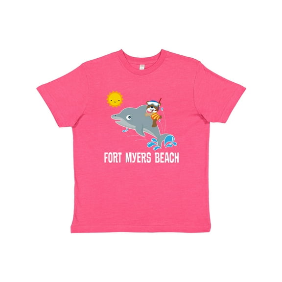 Inktastic Fort Myers Beach Florida Dolphin Youth T-Shirt