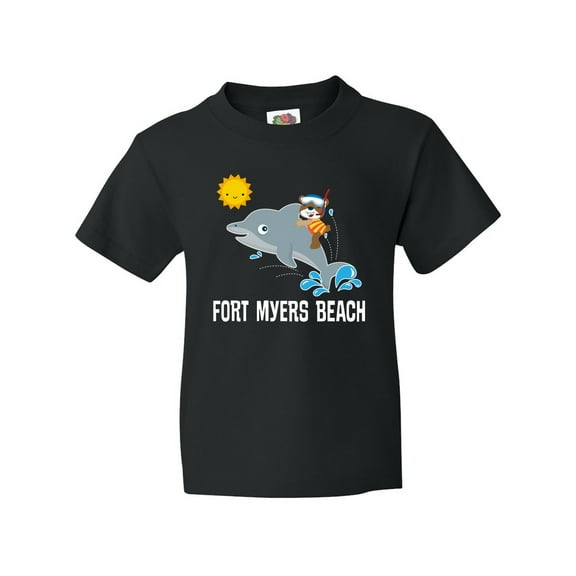 Inktastic Fort Myers Beach Florida Dolphin Youth T-Shirt