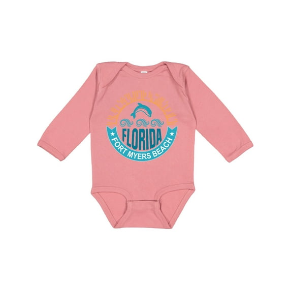 Inktastic Fort Myers Beach Florida Vacation Boys or Girls Long Sleeve Baby Bodysuit