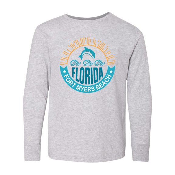Inktastic Fort Myers Beach Florida Vacation Long Sleeve Youth T-Shirt