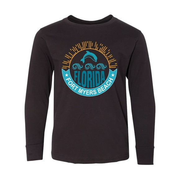 Inktastic Fort Myers Beach Florida Vacation Long Sleeve Youth T-Shirt