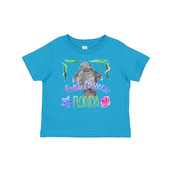 Inktastic Fort Myers Florida Cute Swimming Manatee Boys or Girls Baby T-Shirt