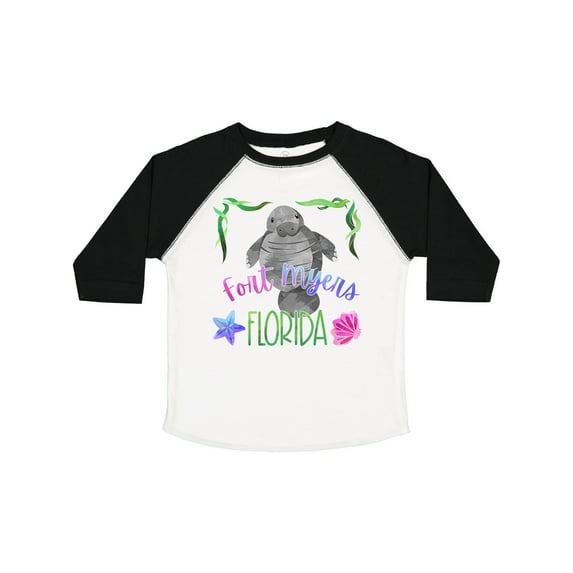 Inktastic Fort Myers Florida Cute Swimming Manatee Boys or Girls Toddler T-Shirt
