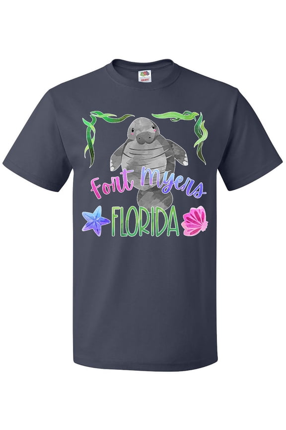 Fort Myers Florida Cute Swimming Manatee T-Shirt