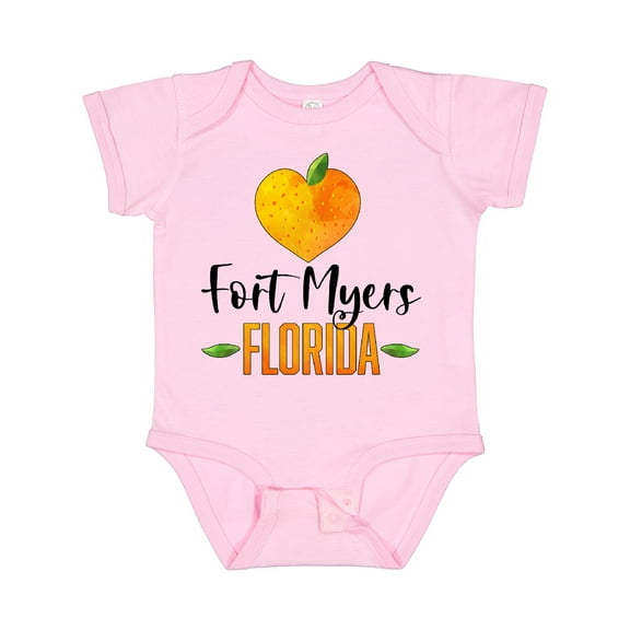 Inktastic Fort Myers Florida Orange in Heart Boys or Girls Baby Bodysuit