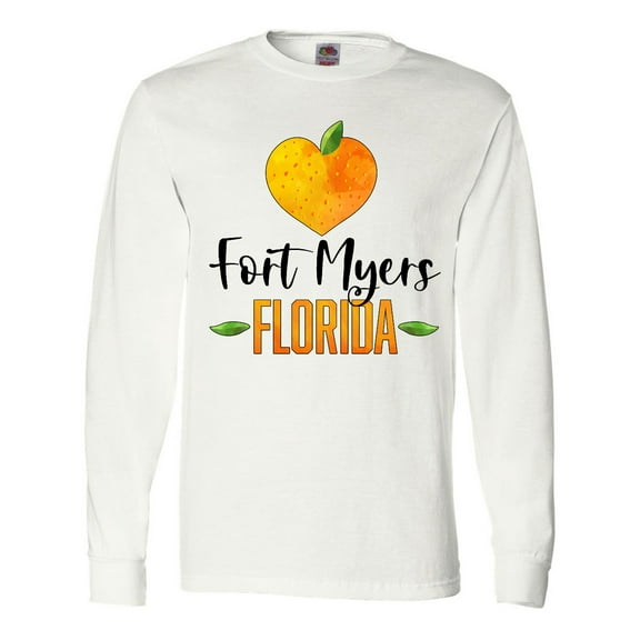 Inktastic Fort Myers Florida Orange in Heart Long Sleeve T-Shirt