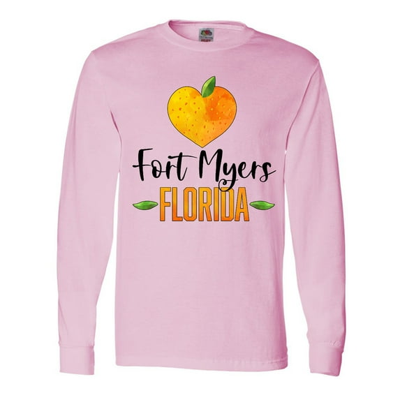 Inktastic Fort Myers Florida Orange in Heart Long Sleeve T-Shirt
